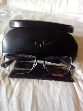 Ray-Ban RX6335 2503 Matte Black Semi Rimless Glasses 58mm